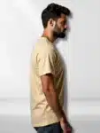 Peach Yellow Premium Cotton Custom Printed T-Shirts (1)