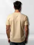 Peach Yellow Premium Cotton Custom Printed T-Shirts (1)