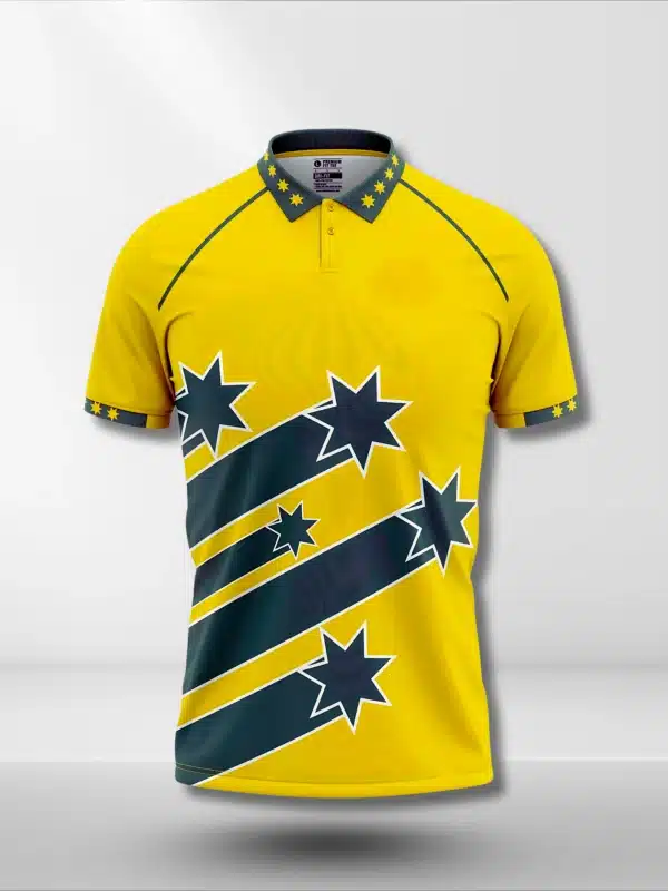 Australia T20 World Cup 1999 Cricket Jersey (2) Australia T20 World Cup Cricket Jersey 1999 Half Sleeves front