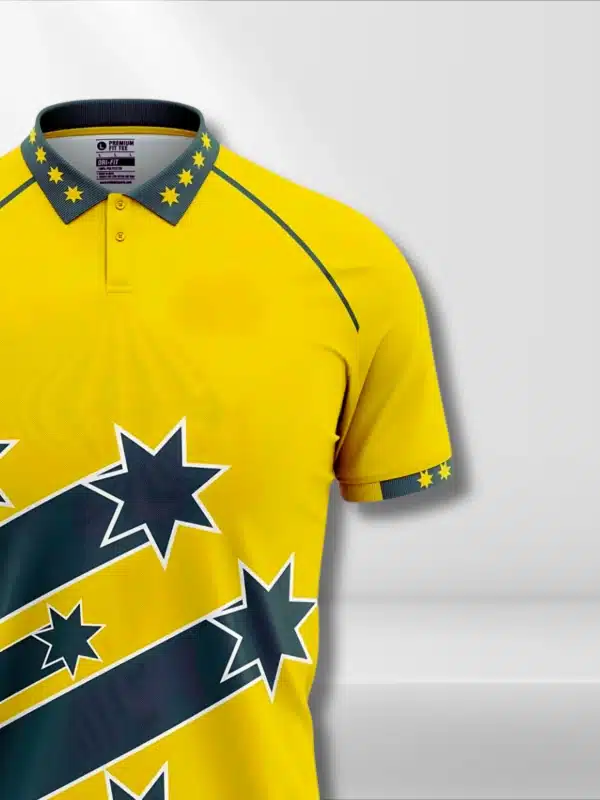Australia T20 World Cup 1999 Cricket Jersey (4) Australia T20 World Cup Cricket Jersey 1999 Half Sleeves hand