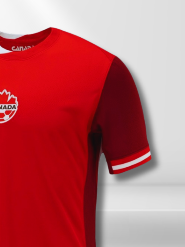 Canada Soccer Jersey 2024 Home Kit (4) Canada Soccer Jersey 2024 Home Kit sleeves