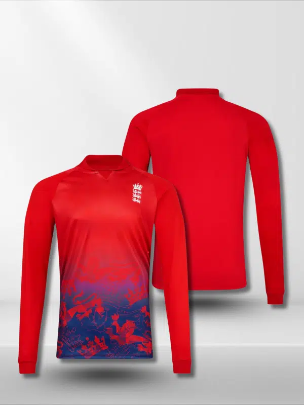 England Red T20 Cricket Fan Jersey Full Sleeves Main