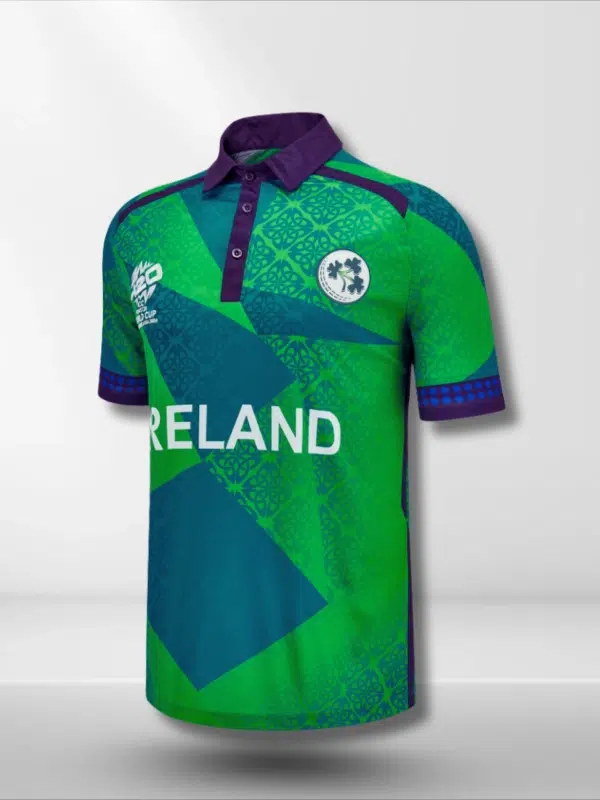 Ireland T20 World Cup Jersey 2024 Half Sleeves (2) Ireland T20 World Cup Jersey 2024 front side