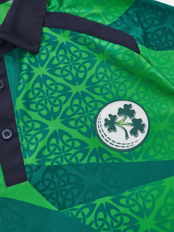 Ireland T20 World Cup Jersey 2024 Half Sleeves (6) Ireland T20 World Cup Jersey 2024 baton design