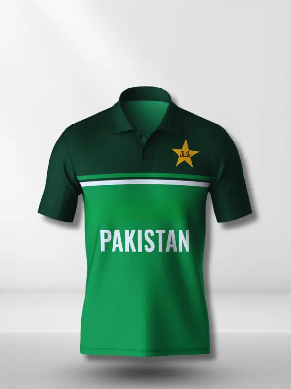 Pakistan ODI Cricket Fan Jersey 2022 Half Sleeves (2) Pakistan ODI Cricket Fan Jersey 2022 front side