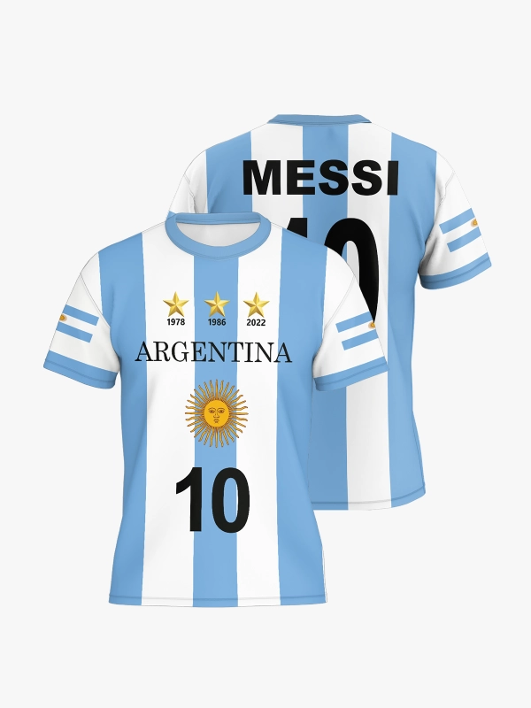 Argentina 3-Star World Cup Winning Soccer Jersey